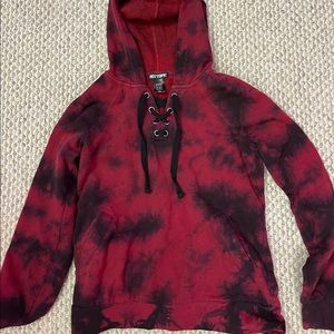 Hot Topic Red Tye Dye Hoodie